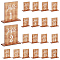 PH PandaHall 20 Sets Table Numbers Rectangle Wooden Sign Wedding Table Numbers with Wooden Base Rustic Wedding Centerpieces for Reception Decoration Party Anniversary Event 4x3 inch