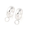 304 Stainless Steel Tube Bails, Silver, 9.5x7x3mm, Hole: 2mm
