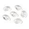 Natural Quartz Crystal Cabochons, Rock Crystal Oval, Faceted, Grade A, 18x13x5.5~6.5mm