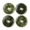 Natural Southern Jade Pendants, Donut/Pi Disc Charms, 50x7.5mm, Hole: 10.5mm