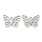 Non-Tarnish 201 Stainless Steel Pendants, Hollow, Butterfly Charm, Stainless Steel Color, 13x18.5x1mm, Hole: 1.6mm