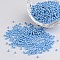DIY Craft Beads 12/0 Opaque Colors Lustered Round Glass Seed Beads, Light Cyan, Size: about 2mm in diameter, hole:1mm, about 3304pcs/50g