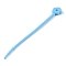 Flower Shape Silicone Cable Zip Ties, Cord Organizer Strap, for Wire Management, Light Sky Blue, 130x14x5mm