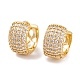 Серьги из латуни с фианитом EJEW-S219-12G-01-1