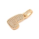 Латунные микропаве прозрачные подвески с фианитом KK-B099-01G-L-2