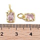 Латунные микро проложить кубического циркония подвески KK-C051-10G-03-3