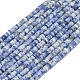 Натуральное синее пятно нитки из бисера яшмы G-P575-B34-4x1mm-2