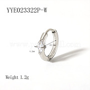 Элегантные серьги-кольца из нержавеющей стали QA3505-9