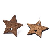 Серьги-гвоздики из орехового дерева MAK-N032-050