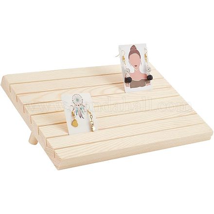 Деревянные подставки для сережек nbeads с 7 слотом ODIS-WH0029-52A-1