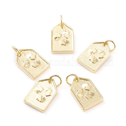 Латунные подвески ZIRC-I043-22G-1