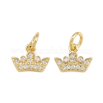 Латунные микропаве прозрачные кубические циркониевые подвески KK-A269-29G-1