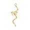 Brass Micro Pave Cubic Zirconia Pendants, Cadmium Free & Nickel Free & Lead Free, Bowknot Charms, Real 18K Gold Plated, 31x9x5mm, Hole: 1.4mm
