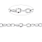 Tarnish Resistant 304 Stainless Steel Dapped Cable Chains, Unwelded, with Spool, Stainless Steel Color, 10x7x1~1.5mm, about 32.8 Feet(10m)/roll