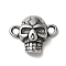 Tibetan Style 304 Stainless Steel Connector Charms, Skull Links, Antique Silver, 14x16x5mm, Hole: 2mm