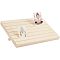 NBEADS 7 Slots Wooden Earring Display Stands, Wood Earring Card Holder with 2 Detachable Pegs Jewelry Earring Display Earring Holder Organizer for Selling, 29x19cm