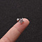 Brass Micro Pave Clear Cubic Zirconia Cartilage Earrings for Women, with Stainless Steel Pins, Stainless Steel Color, Star, 6mm, Pin: 1.2mm