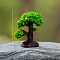 Resin Tree Mini Model, Micro Landscape Dollhouse Accessories, Pretending Prop Decorations, Coconut Brown, 37x37mm