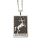 Non-Tarnish 304 Stainless Steel Tarot Pendant Necklaces, Cable Chain Necklaces, Sagittarius, 23.23~24.21 inch(59~61.5cm)