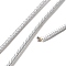 Braided Stainless Steel Cord, for DIY Craft, Textured Round, White, 3mm, about 32.81 Feet(10m)/Roll