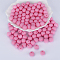 Round Silicone Focal Beads, Pearl Pink, 15mm, Hole: 2mm
