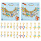 Hot Air Balloon Pendant Stitch Markers, Alloy Enamel Crochet Lobster Clasp Charms, Locking Stitch Marker with Wine Glass Charm Ring, Mixed Color, 3~3.5cm, 6 style, 3pcs/style, 18pcs/set