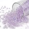 TOHO Round Seed Beads, Japanese Seed Beads, (477) Dyed AB Lavender Mist, 8/0, 3mm, Hole: 1mm, about 222pcs/10g
