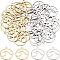 UNICRAFTALE About 40pcs Stainless Steel Ocean Wave Pendants 2 Colors Round Ring with Wave Pendants Hypoallergenic Metal Charm for DIY Jewelry Making 1mm Hole