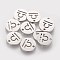 Non-Tarnish 304 Stainless Steel Charms, Flat Round with Constellation/Zodiac Sign, Libra, 12x1mm, Hole: 1.5mm