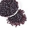 Transparent Glass Seed Beads, Glazing Style, Round, Purple, 4~4.5mm, Hole: 1mm, about 4090pcs/pound