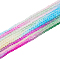 10 Strands 10 Style Transparent Glass Beads Strands, Faceted, Rondelle, Mixed Color, 4~6x3.5~5mm, Hole: 0.8~1.4mm, about 85~121pcs/strand, 15.75~16.93 inch(40~43cm), 1 Strand/style