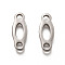 Non-Tarnish 201 Stainless Steel Links Connectors, Stainless Steel Color, 21x8x2mm, Hole: 2.8mm