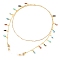 Eyeglasses Chains, Neck Strap for Eyeglasses, with Brass Enamel Bar Link Chains, 304 Stainless Steel Lobster Claw Clasps and Rubber Loop Ends, Teardrop with Evil Eye, Colorful, Golden, 27.95 inch(71cm)