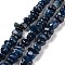 Dyed & Heated Natural Apatite Beads Strands, Nuggets, 7.5~8x7~8x3.5~11mm, Hole: 0.9mm, about 76~80pcs/strand, 15.55~15.94 inch(39.5~40.5cm)