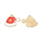 Christmas Alloy Enamel Pendants, Light Gold, Hat Charm, Red, 17.5x22x1mm, Hole: 1.8mm