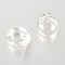 Adjustable Brass Pad Ring Base Settings, Cadmium Free & Nickel Free & Lead Free, Silver Color Plated, Tray: 12mm, 18mm
