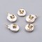 Natural Cultured Freshwater Pearl Pendants, with Cubic Zirconia and Brass Findings, Long-Lasting Plated, Butterfly, Real 18K Gold Plated, 14~24x9~16x5~9mm, Hole: 1.5mm