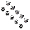 UNICRAFTALE 10pcs 2 Styles Bulldog and Dog Footprint European Beads Stainless Steel Beads Puppy Pet Print Bead Spacer Beads Metal Spacer Bead for Jewelry DIY Accessories