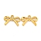 Ion Plating(IP) 304 Stainless Steel Pendants, Bowknot Charm, Real 18K Gold Plated, 10.5x15x2mm, Hole: 1.6mm