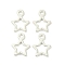 Tibetan Style Alloy Charms, Star, Christmas, Silver Color Plated, Lead Free & Cadmium Free, 14x10x2mm, Hole: 1.5mm