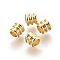 304 Stainless Steel Beads, Grooved Column, Golden, 4.5x5mm, Hole: 3mm