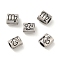 Oval with Constellation 304 Stainless Steel Beads, Large Hole Beads, Antique Silver, Virgo, 9x9x6mm, Hole: 4.5mm
