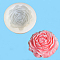 DIY Silicone Flower Candle Molds, for Scented Candle Making, Peony, White, 9.5x3.5cm
