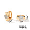 Exquisite Brass Cubic Zirconia Hoop Earrings Fashionable Light Luxury, Golden, Star, 16x7mm