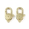 Brass Spring Ring Clasps, Cadmium Free & Nickel Free & Lead Free, Flat Round, Real 18K Gold Plated, 22x12.5x5mm, Hole: 1.8mm