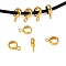 201 Stainless Steel Tube Bails, Loop Bails, Golden, 10x7x2mm, Hole: 2mm, Inner Diameter: 5mm