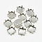 Non-Tarnish 201 Stainless Steel Sew on Prong Settings, Claw Settings for Pointed Back Rhinestone, Square, Stainless Steel Color, Tray: 12x12mm, 12x12x7mm, Hole: 1mm