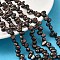Natural Cultured Freshwater Pearl Beads Strands, Two Sides Polished, Grade 4A, Top Drilled, Dyed, Black, 6~7mm, Hole: 0.7mm, about 60~76pcs/strand, 13.94''~14.96''(35.4~38cm)