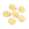 Synthetic Coral 3D Flower Rose Beads, Dyed, Champagne Gold, 15x8mm, Hole: 1.2mm