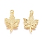 Alloy Pendants, for Jewelry Making, Maple Leaf, Golden, 23x15x2mm, Hole: 1.5mm